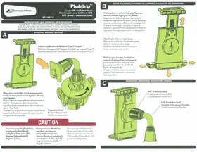 Notice Bracketron PHABGRIP Support pour appareil mobile