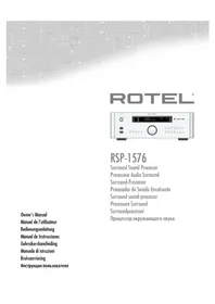 Notice ROTEL RSP1576 Ontvanger
