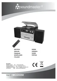 Notice Soundmaster MCD5550DBR Hifi-system