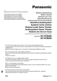 Notice PANASONIC SCHTB600 Sistema de alta fidelidad