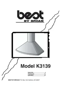 Notice BEST K313930SS Capucha