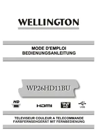 Notice Wellington WP26HD11BU Téléviseur