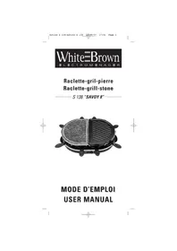 Notice WHITE AND BROWN S 138 Plaque de grill