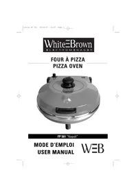 Notice WHITE AND BROWN FP 561 Four à pizza