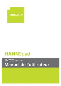 Notice HANNSPREE HANNSPAD SN70T3 Tablette