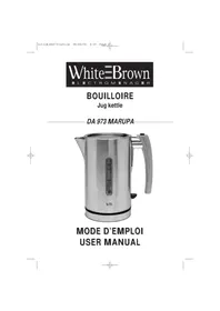 Notice WHITE AND BROWN DA 973 Bouilloire