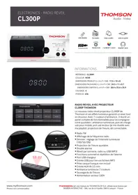 Notice THOMSON CL300P Radio-réveil