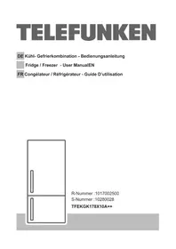 Notice TELEFUNKEN TFEKGK178X10A++ Réfrigérateur