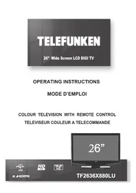 Notice TELEFUNKEN TF2636X880LU Téléviseur