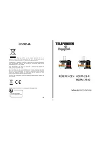 Notice TELEFUNKEN HAPPYCOOK HCRM28O Robot ménager