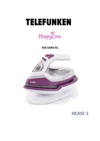 Notice TELEFUNKEN HAPPYCARE HCASF1 Fer à repasser