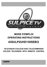 Notice Sulpice 43SULP2UHD130SEB2 Téléviseur