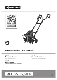 Notice PARKSIDE PGK 1400 A1 Cultivateur
