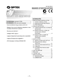 Notice OPTEX HX80NAM Détecteur de mouvements