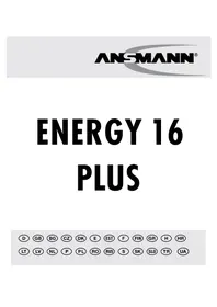 Notice ANSMANN ENERGY 16 PLUS Nabíječka baterií