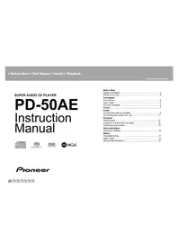 Notice PIONEER PD50AE Système audio