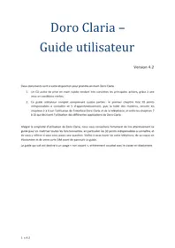 Notice DORO CLARIA Téléphone mobile