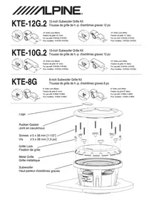 Notice ALPINE KTE10G.2 Caisson de basses