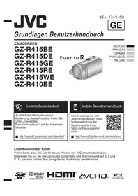 Notice JVC EVERIO GZR410BE Caméscope
