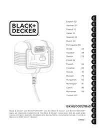 Notice BLACK & DECKER BXAE00021 Battery charger