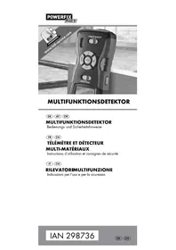 Notice POWERFIX IAN 73382 Rilevatore di metalli
