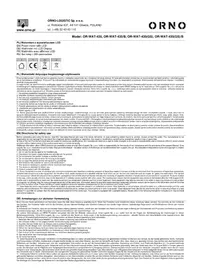 Notice ORNO ORWAT435(GS) équipements de mesure