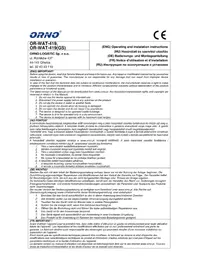 Notice ORNO ORWAT419(GS) équipements de mesure