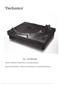 Notice TECHNICS SL1210GAE Platine_disque