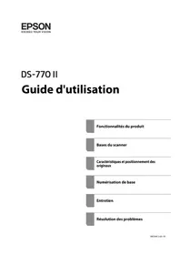 Notice EPSON WORKFORCE DS770II Scanner