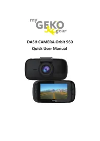 Notice myGEKOgear ORBIT 960 Dashcam