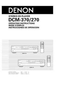 Notice DENON DCM370 Lecteur CD