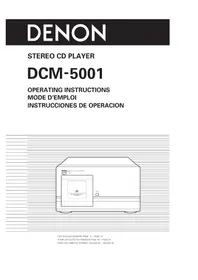Notice DENON DCM5001 Cd player/recorder