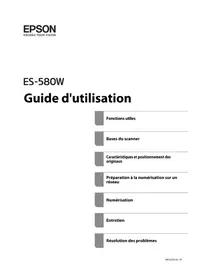 Notice EPSON WORKFORCE ES580W Scanner