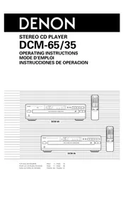 Notice DENON DCM35 Lecteur CD