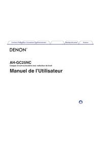 Notice DENON AHGC25NC écouteurs