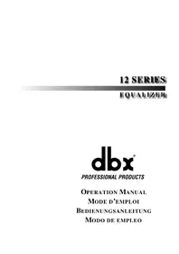 Notice DBX 1231 Table de mixage