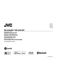 Notice JVC KDX362BT AV ресивер