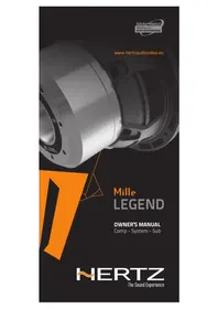 Notice Hertz MILLE LEGEND ML 1650.3 Caisson de basses