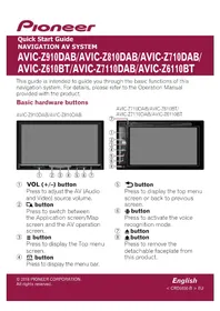 Notice PIONEER AVICZ7110DAB Système de navigation GPS