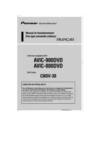 Notice PIONEER CNDV30 Système de navigation GPS