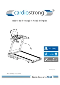 Notice Cardiostrong TX50 Tapis de course