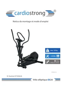 Notice Cardiostrong EX20 Vélo elliptique