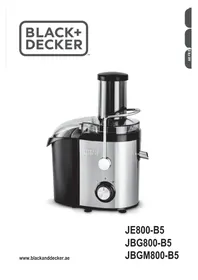Notice BLACK & DECKER JE800 Presse-agrumes