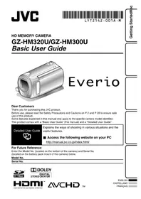 Notice JVC GZHM320 Caméscope