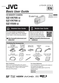 Notice JVC GZVX705 Caméscope