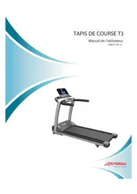 Notice Life Fitness T3 GO Tapis de course
