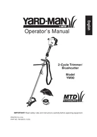 Notice Yard-Man YM90 Coupe-herbe