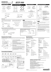 ONKYO HTP980 - Système audio home cinéma