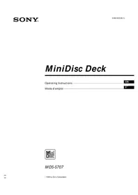 Notice SONY MDSS707 Dictaphone