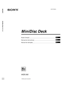 Notice SONY MDSS40 Dictaphone